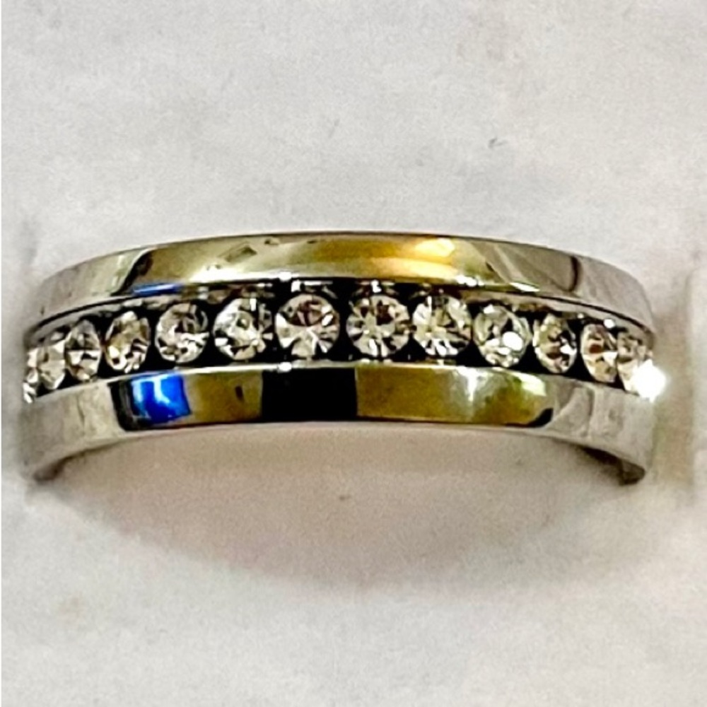 Rhinestone Eternity Band Ring - Size 7 - Picture 5 of 5